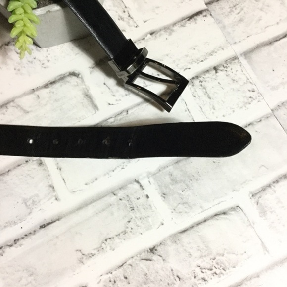 Men’s leather brown black reversible belt - Picture 3 of 5